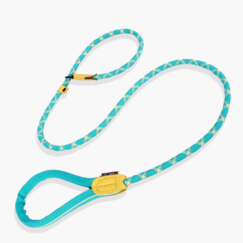 Lesă pentru câini Frânghie de alunecare Lesă de plumb Frânghie împletită reflectorizată rezistentă, guler cu buclă reglabilă Lese de dresaj pentru câini de talie medie