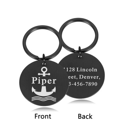 Etichete de identificare pentru guler pentru câini gravate cu numărul numelui Plăcuță personalizată pentru câine de companie Etichetă de adresă pentru ham pentru pisici Animale de companie Câini Accesorii pentru pisici