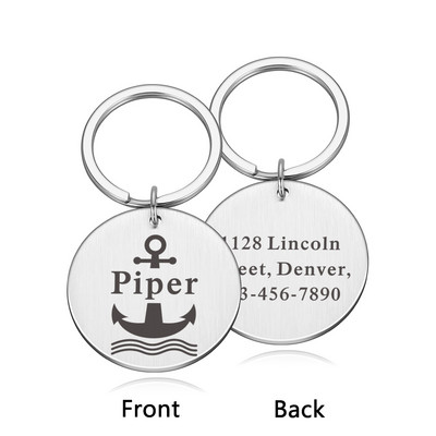 Etichete de identificare pentru guler pentru câini gravate cu numărul numelui Plăcuță personalizată pentru câine de companie Etichetă de adresă pentru ham pentru pisici Animale de companie Câini Accesorii pentru pisici