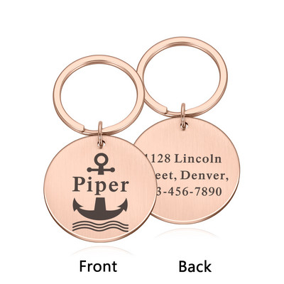 Etichete de identificare pentru guler pentru câini gravate cu numărul numelui Plăcuță personalizată pentru câine de companie Etichetă de adresă pentru ham pentru pisici Animale de companie Câini Accesorii pentru pisici