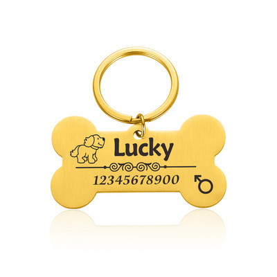 Ετικέτες ονομάτων κατά της απώλειας για Προσαρμοσμένη ετικέτα ταυτότητας για κολάρο σκύλου με δωρεάν χάραξη Αριθμός ονόματος εξατομικευμένα αξεσουάρ για κολάρο γατών για κατοικίδια