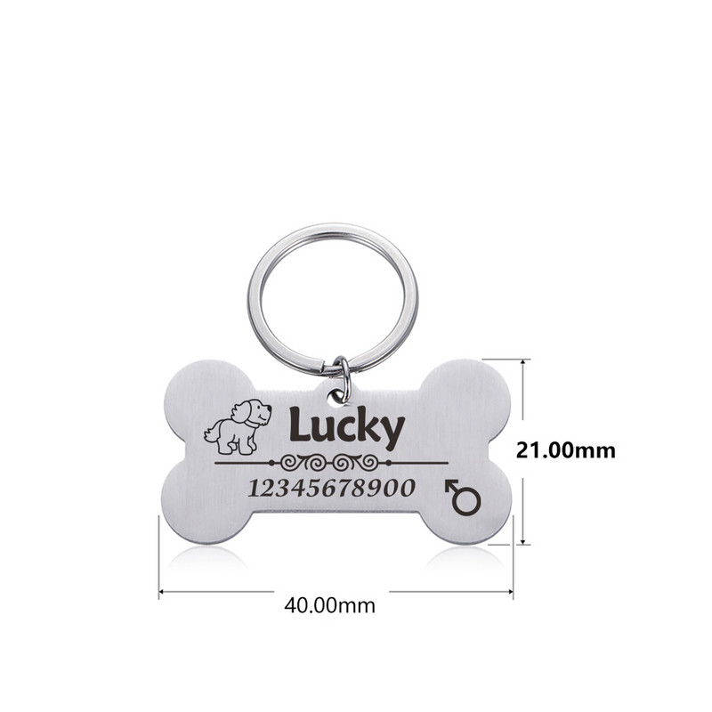 Ετικέτες ονομάτων κατά της απώλειας για Προσαρμοσμένη ετικέτα ταυτότητας για κολάρο σκύλου με δωρεάν χάραξη Αριθμός ονόματος εξατομικευμένα αξεσουάρ για κολάρο γατών για κατοικίδια