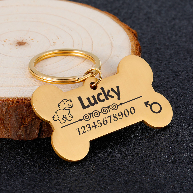 Ετικέτες ονομάτων κατά της απώλειας για Προσαρμοσμένη ετικέτα ταυτότητας για κολάρο σκύλου με δωρεάν χάραξη Αριθμός ονόματος εξατομικευμένα αξεσουάρ για κολάρο γατών για κατοικίδια