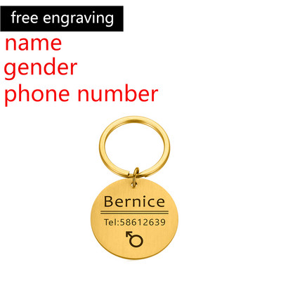 Etichetă de identificare pentru animale de companie gravată gratuit Accesorii pentru zgarda pentru câini Decorare pentru nume de companie Etichetă pentru pisici din oțel inoxidabil Etichetă personalizată