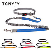 Cureaua reflectorizanta pentru talie pentru animale de companie Lease ajustabile pentru talie Mâini libere pentru câini de companie pentru alergare și jogging Corda de tracțiune Cureaua cu plumb Articole pentru animale de companie