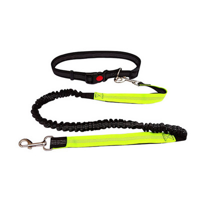 Cureaua reflectorizanta pentru talie pentru animale de companie Lease ajustabile pentru talie Mâini libere pentru câini de companie pentru alergare și jogging Corda de tracțiune Cureaua cu plumb Articole pentru animale de companie