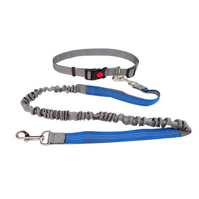 Cureaua reflectorizanta pentru talie pentru animale de companie Lease ajustabile pentru talie Mâini libere pentru câini de companie pentru alergare și jogging Corda de tracțiune Cureaua cu plumb Articole pentru animale de companie