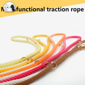 Lesă colorată pentru câini pentru câini mici, mijlocii mari, pitbull, buldog, pugs, beagle, în aer liber, zgarde de frânghie pentru plimbare, provizii tampon