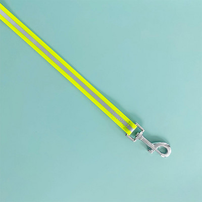 2 M 3M, culoare bomboană, în aer liber, rezistent la murdărie, ușor de curățat, impermeabil, reflectorizant, strălucitor de noapte, acoperit cu PVC, lesă plată pentru câini pentru animale de companie de toate dimensiunile