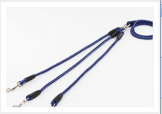 Despărțitor de lesă de cuplare pentru câini cu 3 căi de rezistență, triplu fără încurcătură, din nailon, pentru plimbarea a trei câini, frânghie de tracțiune 3 în 1