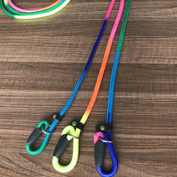 Rainbow P Chain Dog Leash Slip Collar pet Walking Leads Nylon πολύχρωμη εκπαίδευση σκύλων Σχοινί έλξη κατοικίδιων για μικρά μεσαία σκυλιά