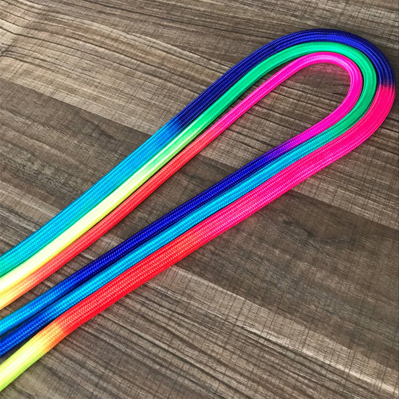 Curcubeu P Lanț Lesă pentru câini Guler antiderapant Lens de plimbare pentru animale de companie, din nailon, colorat, pentru antrenament pentru câini, frânghie, tracțiune pentru câini de talie mică, mijlocie