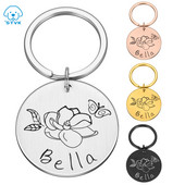 Δωρεάν χαραγμένη ετικέτα ταυτότητας σκύλου για κατοικίδια Προσαρμοσμένα κρεμαστά σκυλιά κατά της απώλειας Ετικέτες ονόματος Εξατομικευμένες ετικέτες ταυτότητας λουλουδιών γάτας Αξεσουάρ κολάρου για σκύλους κατοικίδιων ζώων