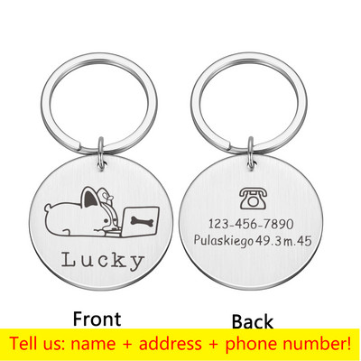 Etichete personalizate pentru câini pisici gravate pisică câine cățeluș personalizat ID-ul pentru numele animalului de companie Etichetă cu pandantiv Accesorii pentru animale de companie Dropshipping