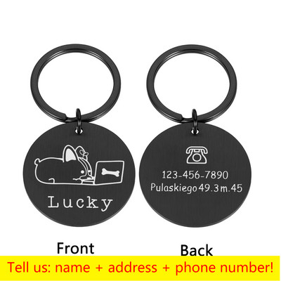 Etichete personalizate pentru câini pisici gravate pisică câine cățeluș personalizat ID-ul pentru numele animalului de companie Etichetă cu pandantiv Accesorii pentru animale de companie Dropshipping