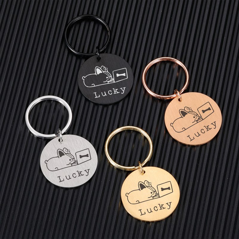 Etichete personalizate pentru câini pisici gravate pisică câine cățeluș personalizat ID-ul pentru numele animalului de companie Etichetă cu pandantiv Accesorii pentru animale de companie Dropshipping