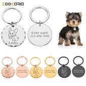 Etichete de identificare personalizate pentru câini, pisici, pentru animale de companie, gravate, pisică, cățeluș, nume, numere de identificare, guler pentru pisoi, etichetă pentru câine, pandantiv, accesorii pentru animale de companie