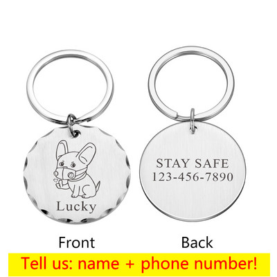 Etichete de identificare personalizate pentru câini, pisici, pentru animale de companie, gravate, pisică, cățeluș, nume, numere de identificare, guler pentru pisoi, etichetă pentru câine, pandantiv, accesorii pentru animale de companie