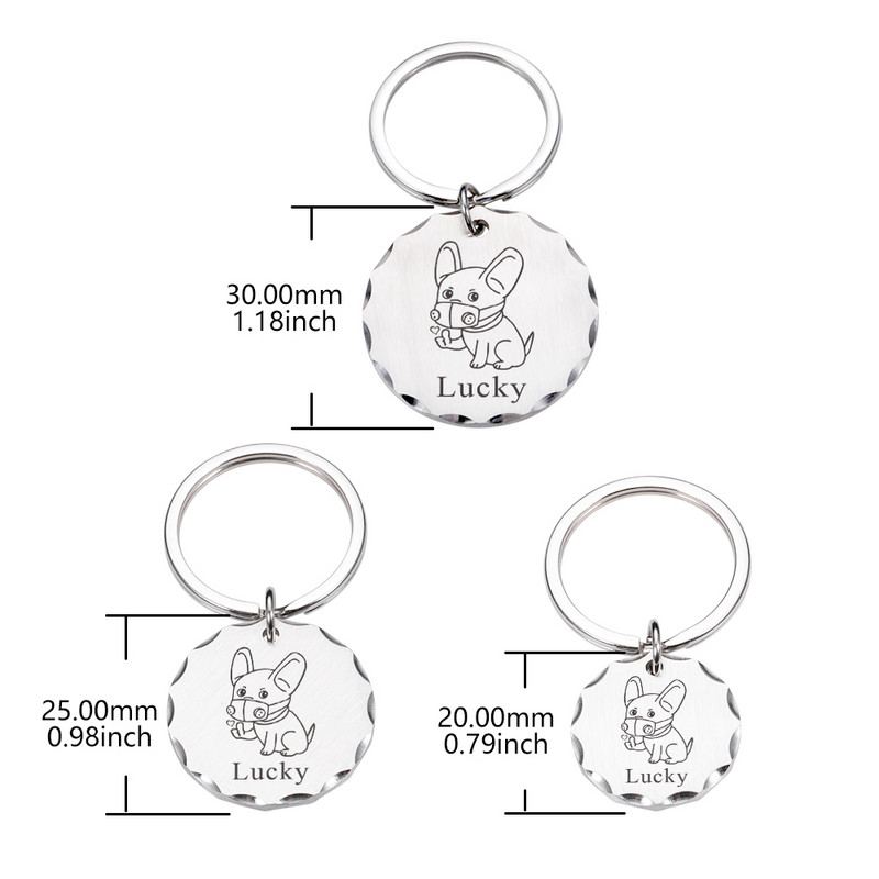 Etichete de identificare personalizate pentru câini, pisici, pentru animale de companie, gravate, pisică, cățeluș, nume, numere de identificare, guler pentru pisoi, etichetă pentru câine, pandantiv, accesorii pentru animale de companie