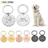 Etichete de identificare personalizate anti-pierdute pentru animale de companie, gofrare pentru câine de companie, guler pentru pisici, etichetă cu nume de pandantiv pentru câini, etichetă de identificare gravată, accesorii personalizate pentru câini