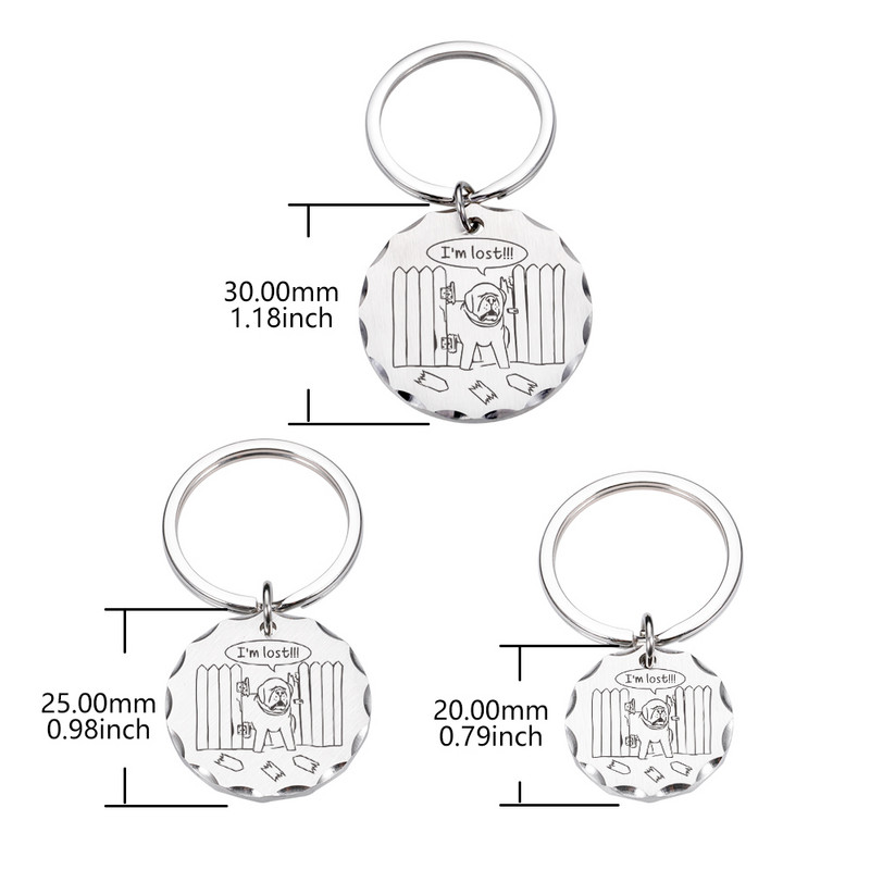 Etichete de identificare personalizate anti-pierdute pentru animale de companie, gofrare pentru câine de companie, guler pentru pisici, etichetă cu nume de pandantiv pentru câini, etichetă de identificare gravată, accesorii personalizate pentru câini