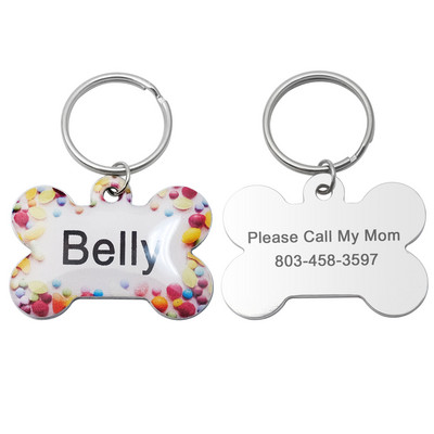Etichetă personalizată pentru câine Etichetă personalizată cu inimă pentru câine Etichetă personalizată pentru zgarda pentru câine Cadou pentru cățeluș Nou Accesorii pentru câini Guleră Etichetă pentru câine anti-pierdere
