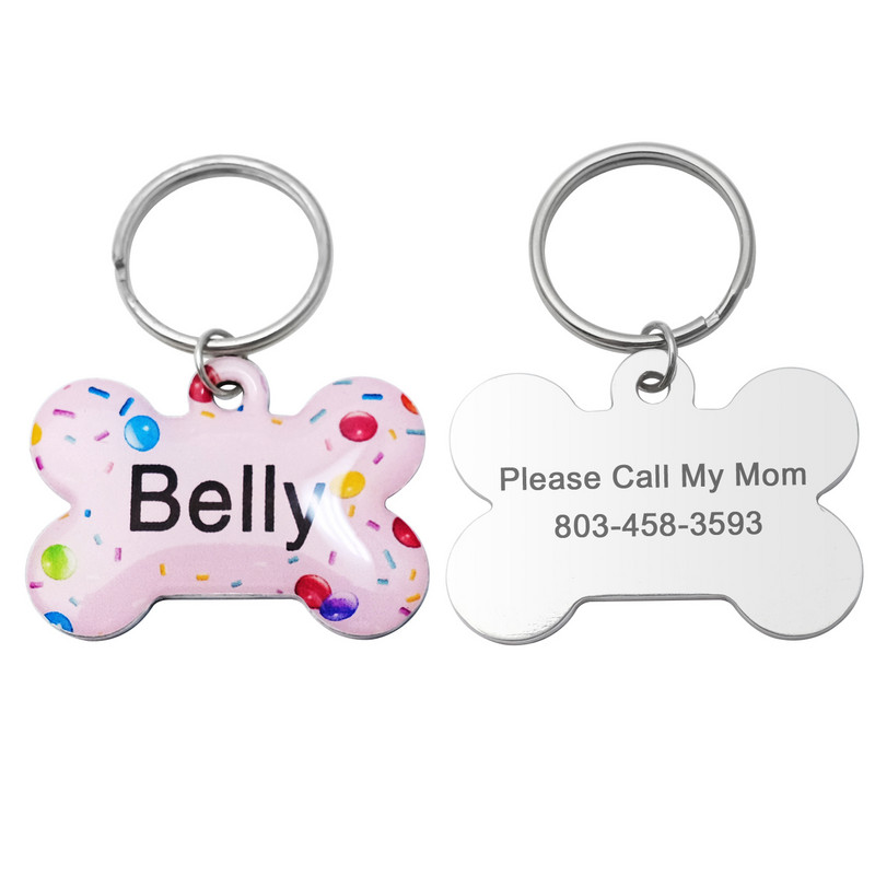 Etichetă personalizată pentru câine Etichetă personalizată cu inimă pentru câine Etichetă personalizată pentru zgarda pentru câine Cadou pentru cățeluș Nou Accesorii pentru câini Guleră Etichetă pentru câine anti-pierdere
