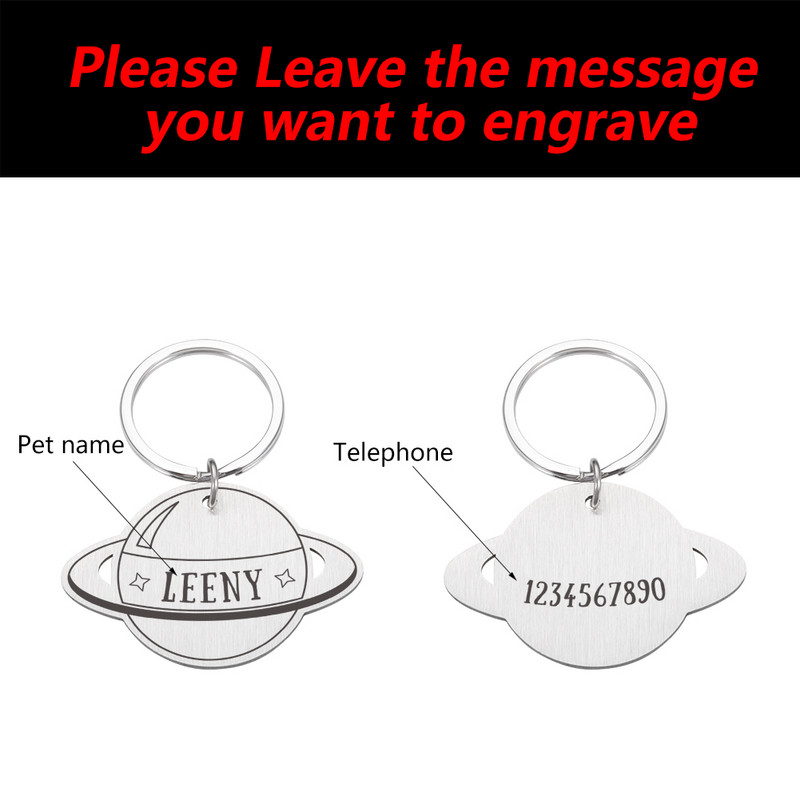Etichetă de identificare gravată pentru câine de companie Etichetă personalizată pentru cățeluș de pisică etichetă anti-pierdere Accesorii pentru zgarda pentru câini de companie personalizate Etichete cu nume pentru câini Pandantiv cu ridicata
