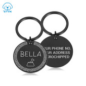 Εξατομικευμένη ετικέτα σκύλου Προσαρμοσμένη ετικέτα κατοικίδιων ζώων για κουτάβι γάτα Αξεσουάρ για κολάρο σκύλου με χαραγμένο αριθμό ονόματος για σκύλους γάτες