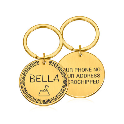 Εξατομικευμένη ετικέτα σκύλου Προσαρμοσμένη ετικέτα κατοικίδιων ζώων για κουτάβι γάτα Αξεσουάρ για κολάρο σκύλου με χαραγμένο αριθμό ονόματος για σκύλους γάτες