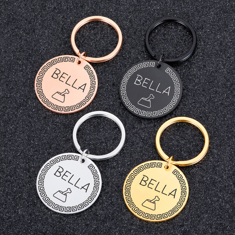 Εξατομικευμένη ετικέτα σκύλου Προσαρμοσμένη ετικέτα κατοικίδιων ζώων για κουτάβι γάτα Αξεσουάρ για κολάρο σκύλου με χαραγμένο αριθμό ονόματος για σκύλους γάτες