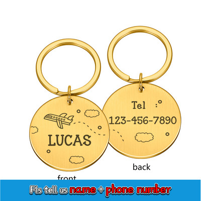 Etichetă personalizată de identificare pentru câini, cu gravură gratuită, guler pentru câini, farmec pentru animale de companie, etichete de identificare cu nume pentru câini, colier cu pandantiv, accesorii pentru cățeluși, gulere