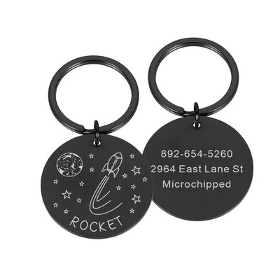 Etichetă gravată pentru câine pentru animale de companie Nume personalizat Telefon Bone Flower Nume pentru animale de companie pentru pisică Cățeluș Etichetă cu pandantiv Breloc Accesorii pentru animale de companie