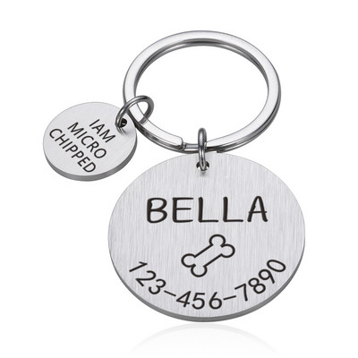 Isikupärastatud koera kassi ID silt Tasuta graveeritud koera kaelarihm Kutsika lemmiklooma ID nimi Lemmikloomad Aksessuaarid Ripats Aadress Kassipoja sildid lemmikloomale