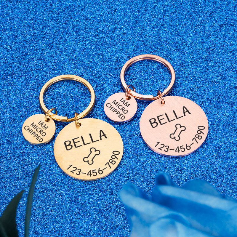 Isikupärastatud koera kassi ID silt Tasuta graveeritud koera kaelarihm Kutsika lemmiklooma ID nimi Lemmikloomad Aksessuaarid Ripats Aadress Kassipoja sildid lemmikloomale