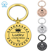 Ümmargune Koer Kassi ID Silt Isikupärastatud Koerad Kassid Nimesildi Sildid Koerte kadumisevastane nimesilt Tasuta graveerimistarvikud lemmikloomadele