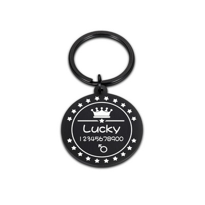 Ümmargune Koer Kassi ID Silt Isikupärastatud Koerad Kassid Nimesildi Sildid Koerte kadumisevastane nimesilt Tasuta graveerimistarvikud lemmikloomadele