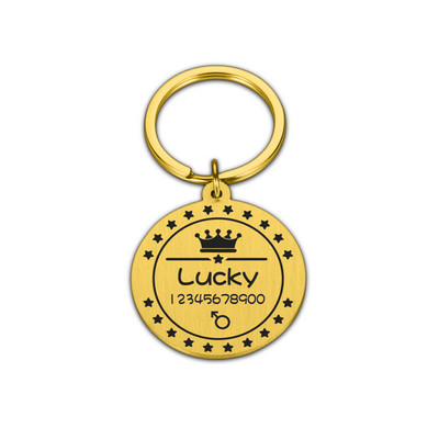 Ümmargune Koer Kassi ID Silt Isikupärastatud Koerad Kassid Nimesildi Sildid Koerte kadumisevastane nimesilt Tasuta graveerimistarvikud lemmikloomadele