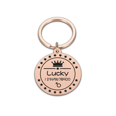 Ümmargune Koer Kassi ID Silt Isikupärastatud Koerad Kassid Nimesildi Sildid Koerte kadumisevastane nimesilt Tasuta graveerimistarvikud lemmikloomadele