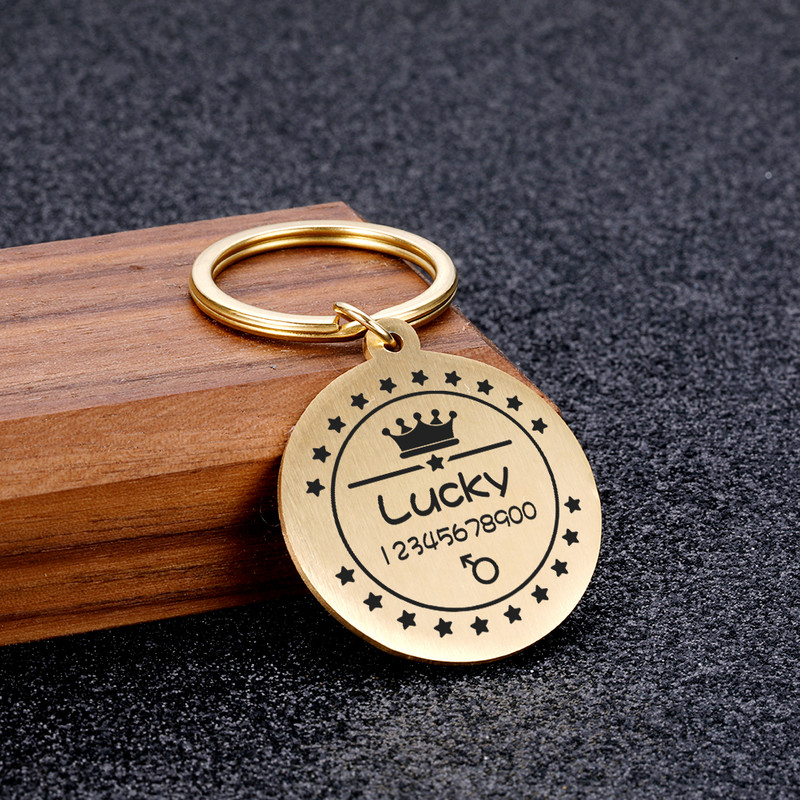 Ümmargune Koer Kassi ID Silt Isikupärastatud Koerad Kassid Nimesildi Sildid Koerte kadumisevastane nimesilt Tasuta graveerimistarvikud lemmikloomadele