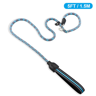 P Lanț de dresaj pentru câini guler de lesă anti-sufocare frânghie de nailon rezistentă pentru câini mari, mari, medii, mici, accesorii pentru plimbare produse