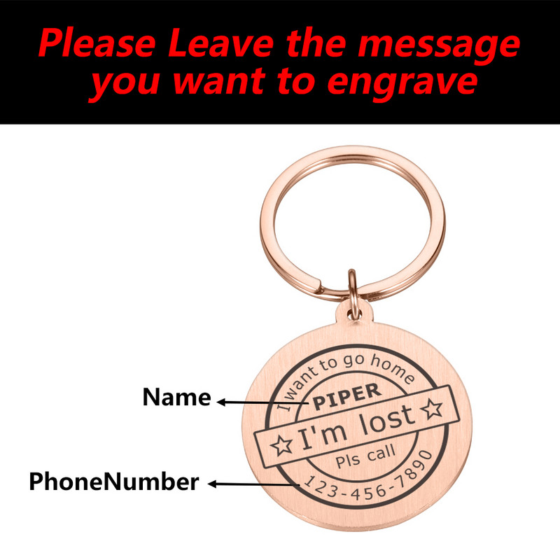 Δωρεάν χαραγμένη ετικέτα ταυτότητας σκύλου κατοικίδιων ζώων Εξατομικευμένη ετικέτα ταυτότητας κουταβιού γάτας Αξεσουάρ για κολάρο κατοικίδιων σκυλιών Προσαρμοσμένα σκυλιά Ετικέτες ονομάτων κατά της απώλειας Κρεμαστό