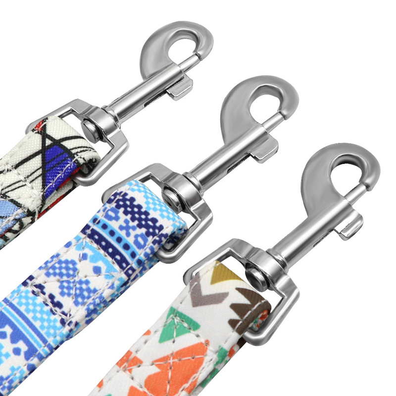 Λουρί σκύλου από νάιλον 150 cm Πολύχρωμο εμπριμέ σχοινί λουριών κατοικίδιων ζώων για μικρομεσαίους σκύλους Μαλακά λουριά για περπάτημα για κατοικίδια Chihuahua Pitbull