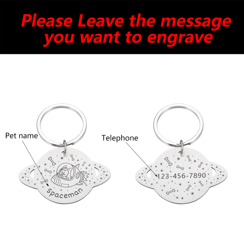 Εξατομικευμένη ετικέτα ταυτότητας κατοικίδιου σκύλου γάτας Χάθηκε χαραγμένο όνομα ταυτότητας κατοικίδιου για κολάρο σκύλου για γάτα Κρεμαστό μπρελόκ για κατοικίδια Κρεμαστό αξεσουάρ