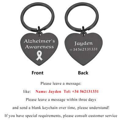 1 buc produse pentru animale de companie Alzheimer pentru pisici lanț de câini colier gravat personalizat animale de companie etichetă de identificare guler jucărie pentru pandantiv