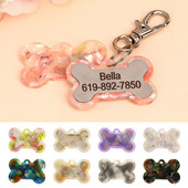 Πολύχρωμο εξατομικευμένο σκυλί με ετικέτα ταυτότητας γάτας Δωρεάν χαραγμένο κολάρο σκύλου Αξεσουάρ κατοικίδιων ζώων Ετικέτες ονομάτων για μενταγιόν για κουτάβια γατάκια Προϊόντα για κατοικίδια