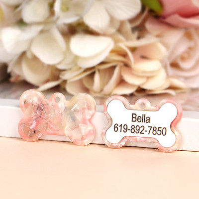 Πολύχρωμο εξατομικευμένο σκυλί με ετικέτα ταυτότητας γάτας Δωρεάν χαραγμένο κολάρο σκύλου Αξεσουάρ κατοικίδιων ζώων Ετικέτες ονομάτων για μενταγιόν για κουτάβια γατάκια Προϊόντα για κατοικίδια