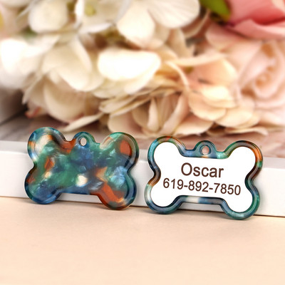 Πολύχρωμο εξατομικευμένο σκυλί με ετικέτα ταυτότητας γάτας Δωρεάν χαραγμένο κολάρο σκύλου Αξεσουάρ κατοικίδιων ζώων Ετικέτες ονομάτων για μενταγιόν για κουτάβια γατάκια Προϊόντα για κατοικίδια