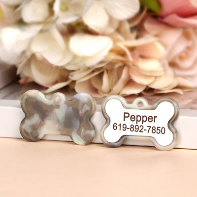 Πολύχρωμο εξατομικευμένο σκυλί με ετικέτα ταυτότητας γάτας Δωρεάν χαραγμένο κολάρο σκύλου Αξεσουάρ κατοικίδιων ζώων Ετικέτες ονομάτων για μενταγιόν για κουτάβια γατάκια Προϊόντα για κατοικίδια