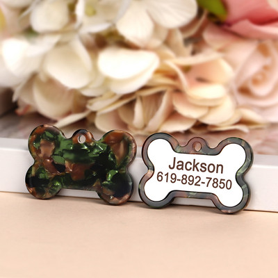 Πολύχρωμο εξατομικευμένο σκυλί με ετικέτα ταυτότητας γάτας Δωρεάν χαραγμένο κολάρο σκύλου Αξεσουάρ κατοικίδιων ζώων Ετικέτες ονομάτων για μενταγιόν για κουτάβια γατάκια Προϊόντα για κατοικίδια